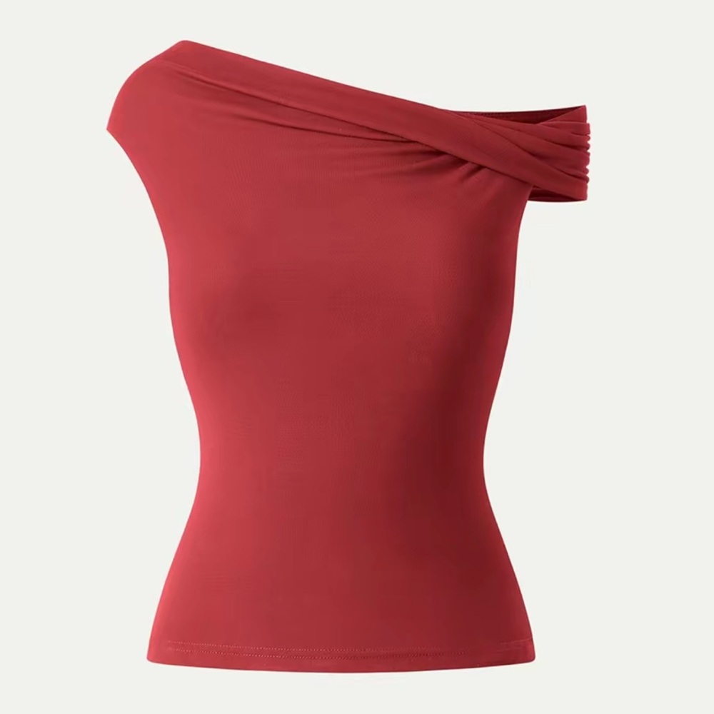 OGL Off-Shoulder Burgundy Blouse